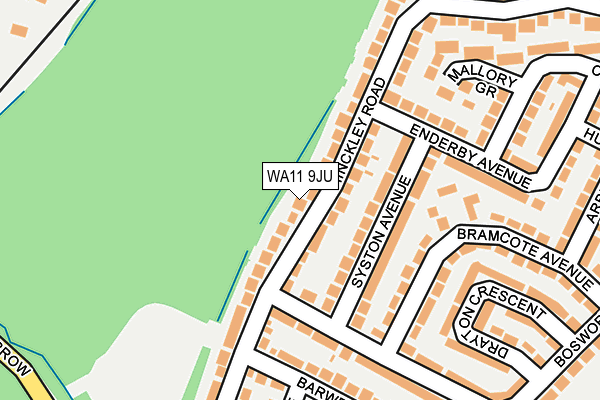 WA11 9JU map - OS OpenMap – Local (Ordnance Survey)