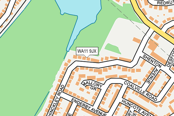 WA11 9JX map - OS OpenMap – Local (Ordnance Survey)