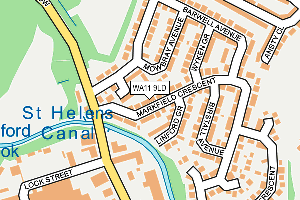 WA11 9LD map - OS OpenMap – Local (Ordnance Survey)