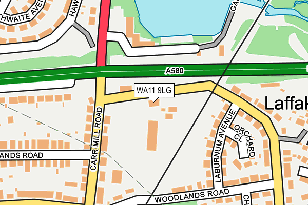 WA11 9LG map - OS OpenMap – Local (Ordnance Survey)