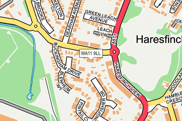 WA11 9LL map - OS OpenMap – Local (Ordnance Survey)