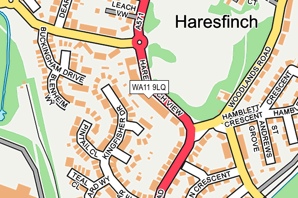 WA11 9LQ map - OS OpenMap – Local (Ordnance Survey)