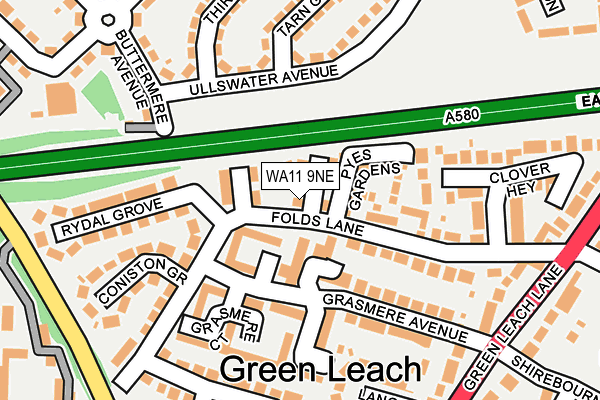 WA11 9NE map - OS OpenMap – Local (Ordnance Survey)