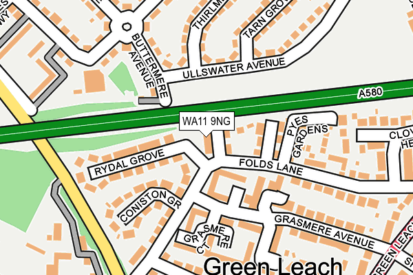 WA11 9NG map - OS OpenMap – Local (Ordnance Survey)