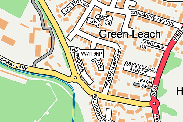 WA11 9NP map - OS OpenMap – Local (Ordnance Survey)