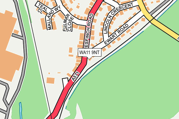 WA11 9NT map - OS OpenMap – Local (Ordnance Survey)