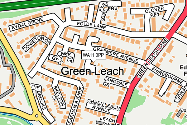 WA11 9PP map - OS OpenMap – Local (Ordnance Survey)