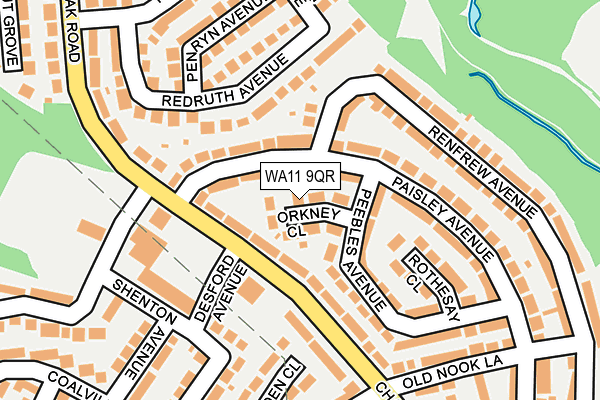 WA11 9QR map - OS OpenMap – Local (Ordnance Survey)