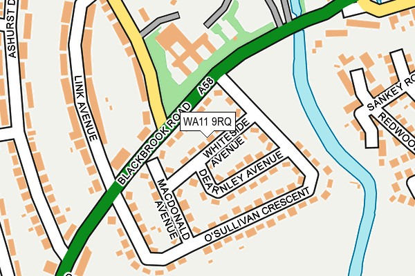 WA11 9RQ map - OS OpenMap – Local (Ordnance Survey)