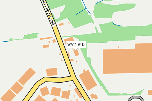 WA11 9TD map - OS OpenMap – Local (Ordnance Survey)