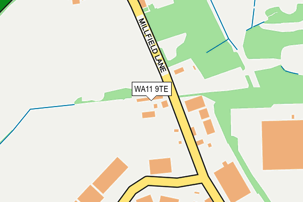 WA11 9TE map - OS OpenMap – Local (Ordnance Survey)