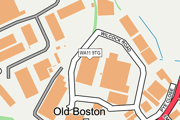 WA11 9TG map - OS OpenMap – Local (Ordnance Survey)