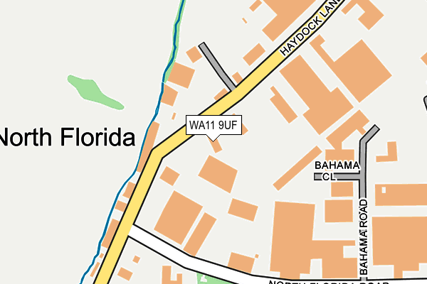 WA11 9UF map - OS OpenMap – Local (Ordnance Survey)