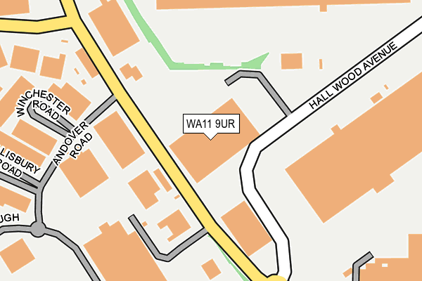 WA11 9UR map - OS OpenMap – Local (Ordnance Survey)