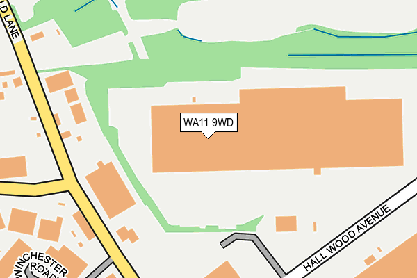 WA11 9WD map - OS OpenMap – Local (Ordnance Survey)