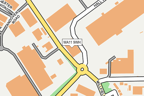 WA11 9WH map - OS OpenMap – Local (Ordnance Survey)