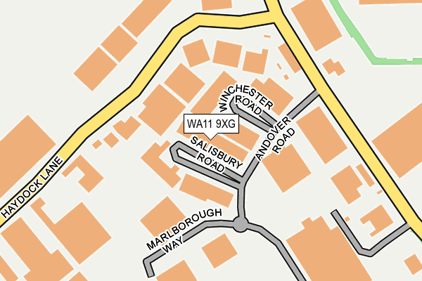 WA11 9XG map - OS OpenMap – Local (Ordnance Survey)