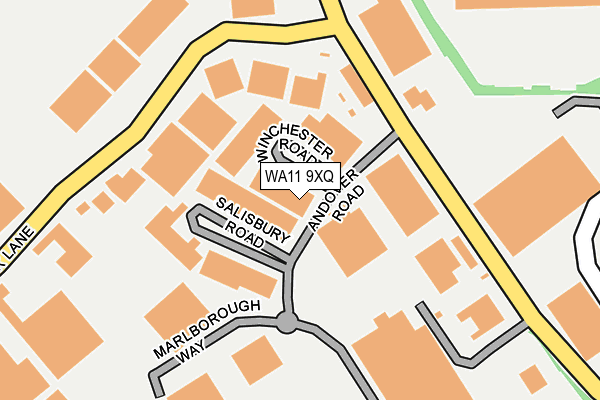 WA11 9XQ map - OS OpenMap – Local (Ordnance Survey)