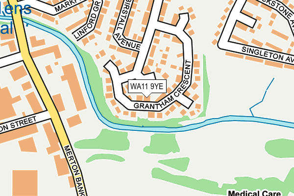 WA11 9YE map - OS OpenMap – Local (Ordnance Survey)