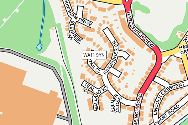 WA11 9YN map - OS OpenMap – Local (Ordnance Survey)