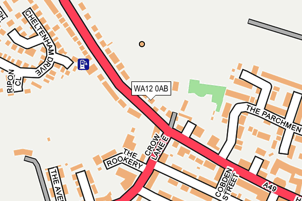 WA12 0AB map - OS OpenMap – Local (Ordnance Survey)