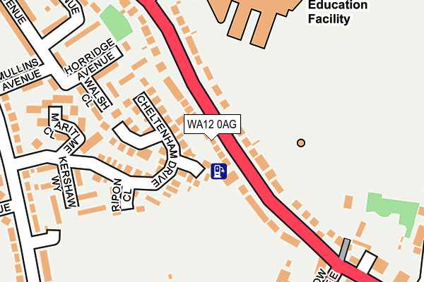 WA12 0AG map - OS OpenMap – Local (Ordnance Survey)