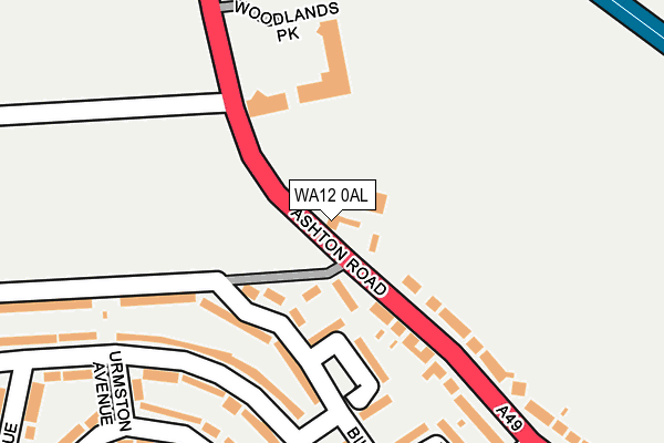 WA12 0AL map - OS OpenMap – Local (Ordnance Survey)