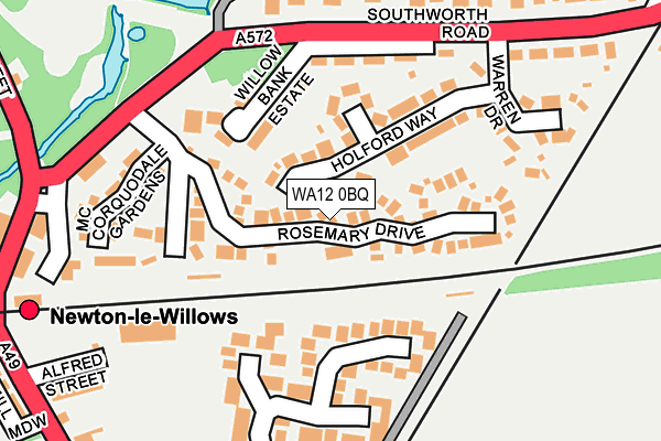 WA12 0BQ map - OS OpenMap – Local (Ordnance Survey)