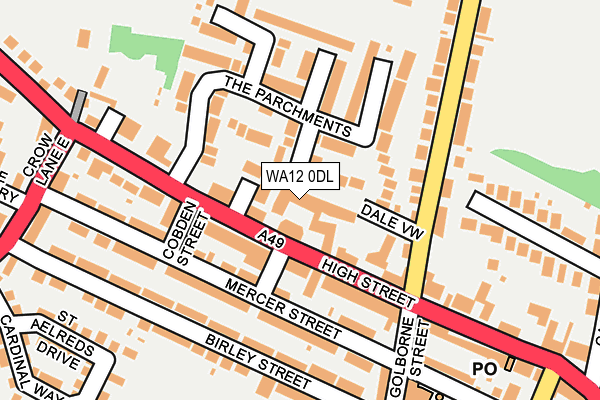 WA12 0DL map - OS OpenMap – Local (Ordnance Survey)