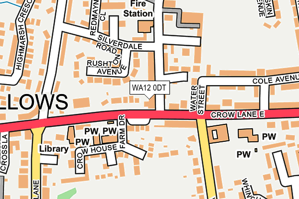 WA12 0DT map - OS OpenMap – Local (Ordnance Survey)