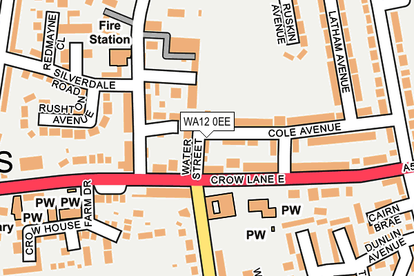 WA12 0EE map - OS OpenMap – Local (Ordnance Survey)