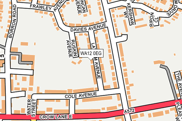 WA12 0EG map - OS OpenMap – Local (Ordnance Survey)