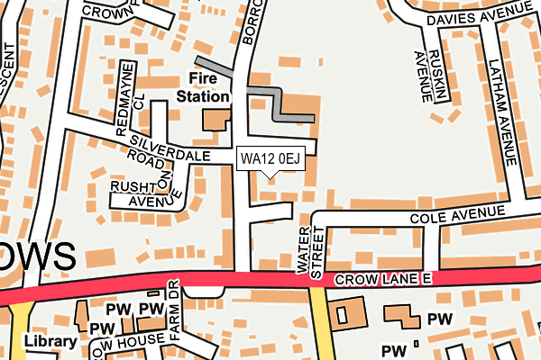 WA12 0EJ map - OS OpenMap – Local (Ordnance Survey)