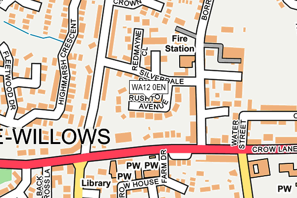 WA12 0EN map - OS OpenMap – Local (Ordnance Survey)