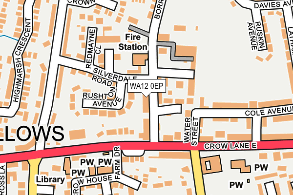 WA12 0EP map - OS OpenMap – Local (Ordnance Survey)