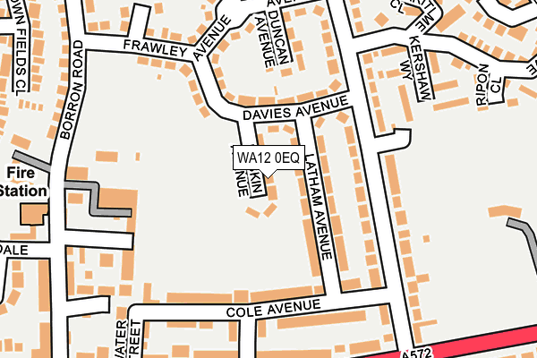 WA12 0EQ map - OS OpenMap – Local (Ordnance Survey)