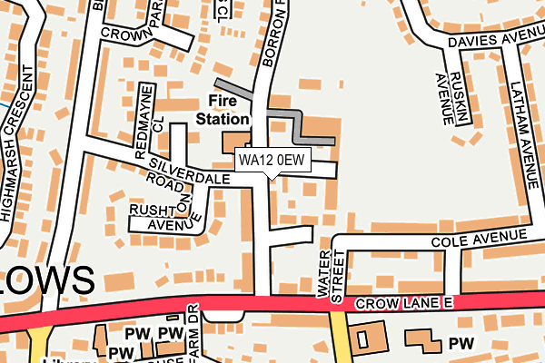 WA12 0EW map - OS OpenMap – Local (Ordnance Survey)