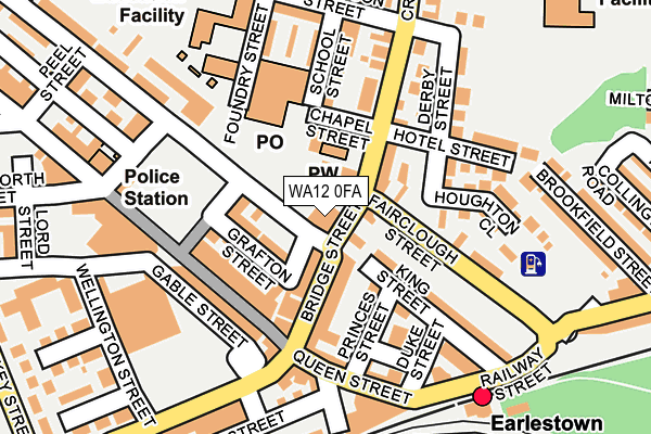 WA12 0FA map - OS OpenMap – Local (Ordnance Survey)