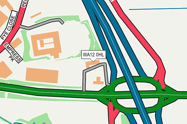 WA12 0HL map - OS OpenMap – Local (Ordnance Survey)