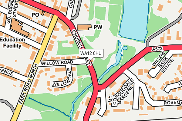 WA12 0HU map - OS OpenMap – Local (Ordnance Survey)