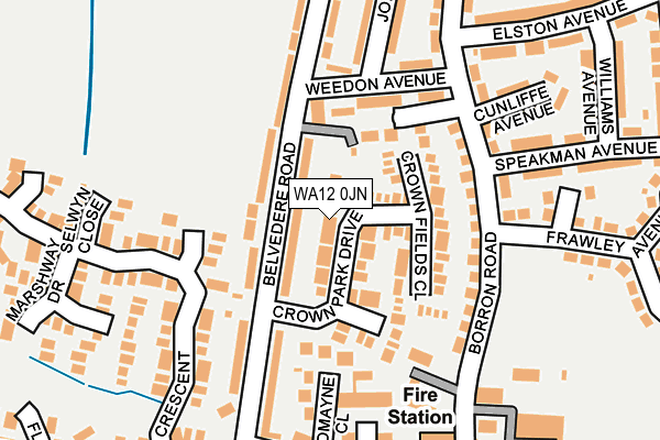 WA12 0JN map - OS OpenMap – Local (Ordnance Survey)