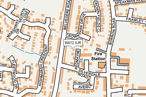 WA12 0JR map - OS OpenMap – Local (Ordnance Survey)