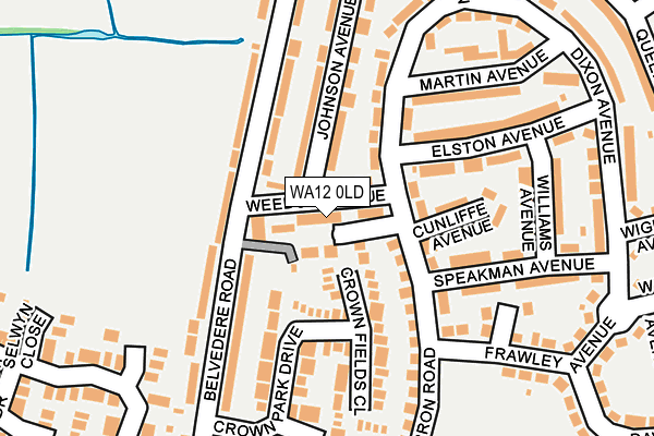 WA12 0LD map - OS OpenMap – Local (Ordnance Survey)