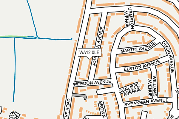 WA12 0LE map - OS OpenMap – Local (Ordnance Survey)