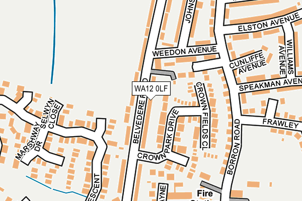 WA12 0LF map - OS OpenMap – Local (Ordnance Survey)