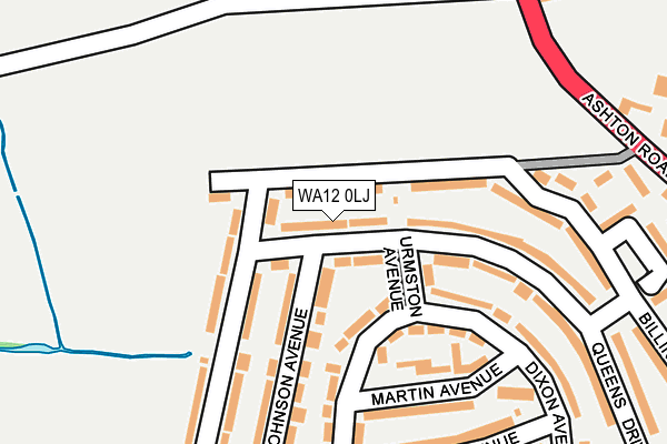 WA12 0LJ map - OS OpenMap – Local (Ordnance Survey)
