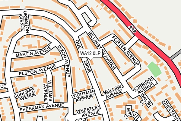 WA12 0LP map - OS OpenMap – Local (Ordnance Survey)