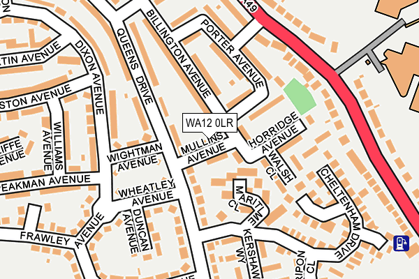 WA12 0LR map - OS OpenMap – Local (Ordnance Survey)