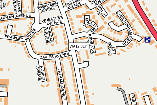 WA12 0LY map - OS OpenMap – Local (Ordnance Survey)