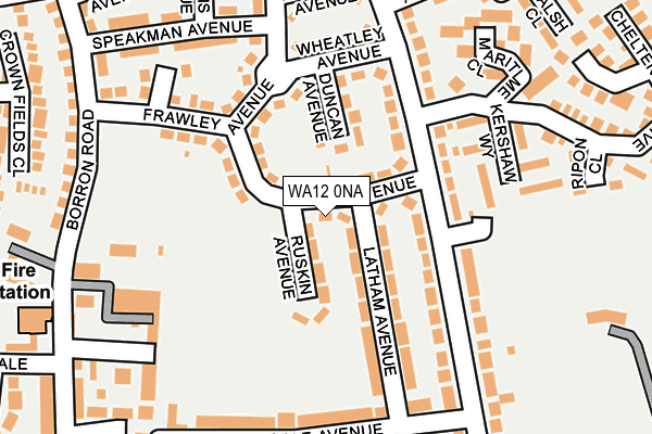 WA12 0NA map - OS OpenMap – Local (Ordnance Survey)
